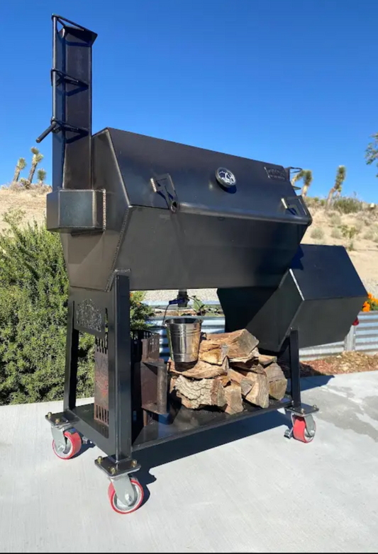 “The Hitchhiker” 50 gallon offset smoker